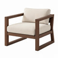 Poltrona 76 x 78 x 78 cm in legno e tessuto beige marrone stile moderno