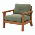 Poltrona 75 x 80 x 82 cm in legno e tessuto verde stile moderno