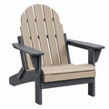 Poltrona da giardino 80 x 90 x 100 cm in plastica beige/antracite stile Adirondack