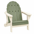 Sedia Adirondack 79 x 90 x 100 cm in legno verde salvia e bianco crema per esterno