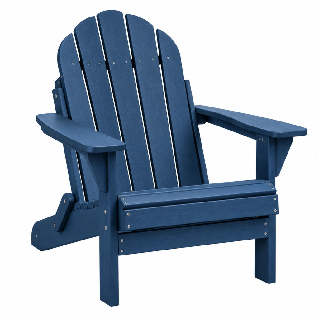Poltrona da giardino 78 x 88 x 100 cm in legno blu stile Adirondack